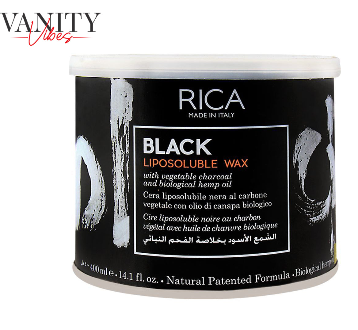 RICA Black Lipsoluble Wax For All Skin Type 400ml