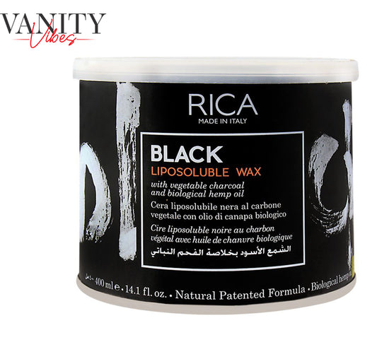 RICA Black Lipsoluble Wax For All Skin Type 400ml
