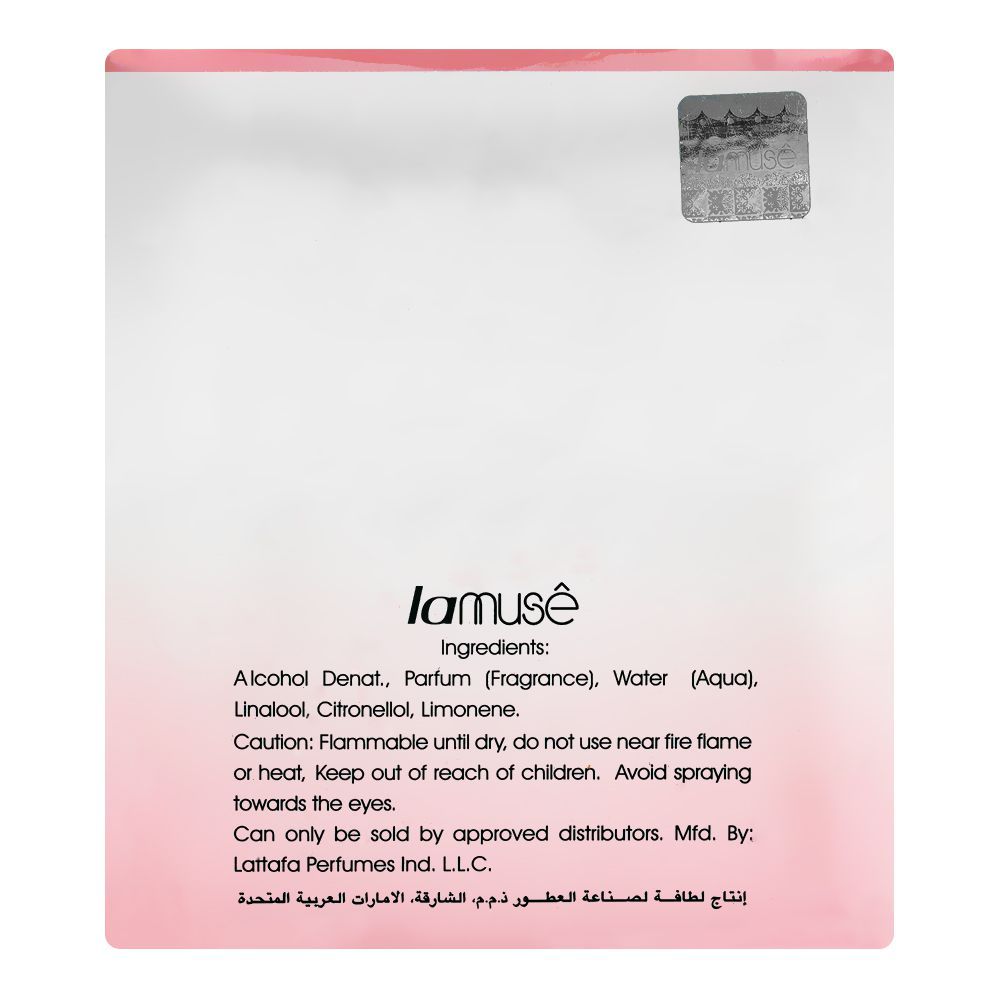 La Muse Crystal Pink Eau de Parfum 100ml - Long Lasting Original Floral & Fruity Feminine Fragrance for Women
