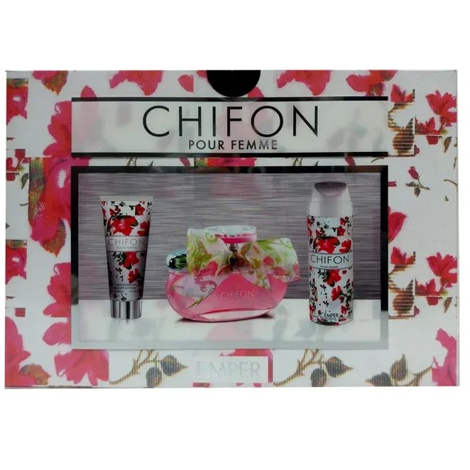 EMPER Chifon Pour Femme 3PCS Gift Set Elegant & Feminine Fragrance Collection