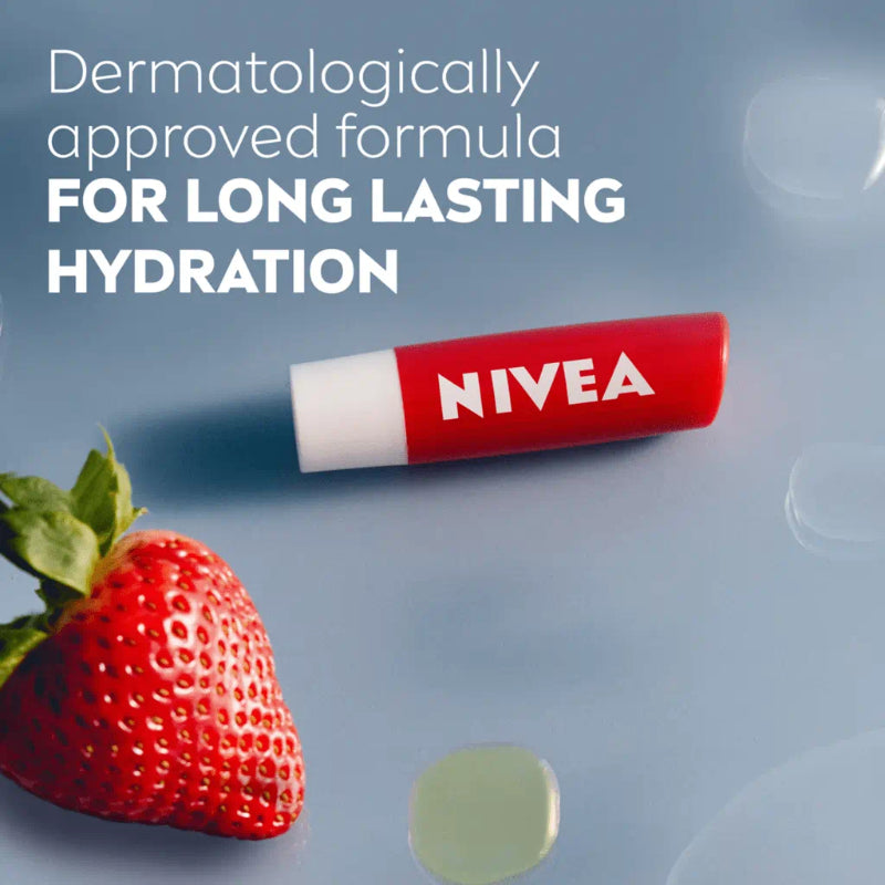 Nivea 24h Strawberry Shine Lip Balm 4.8g