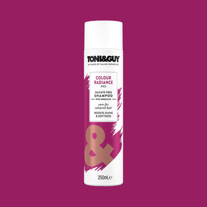 Toni & Guy Colour Radiance Pro Sulfate-Free Shampoo 250ml Color Protection & Shine Boost