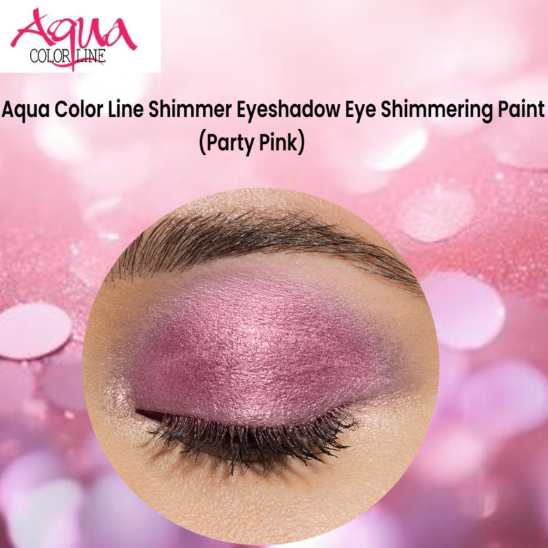 Aqua Color Line Shimmer Eyeshadow Eye Shimmering Paint (Party Pink)