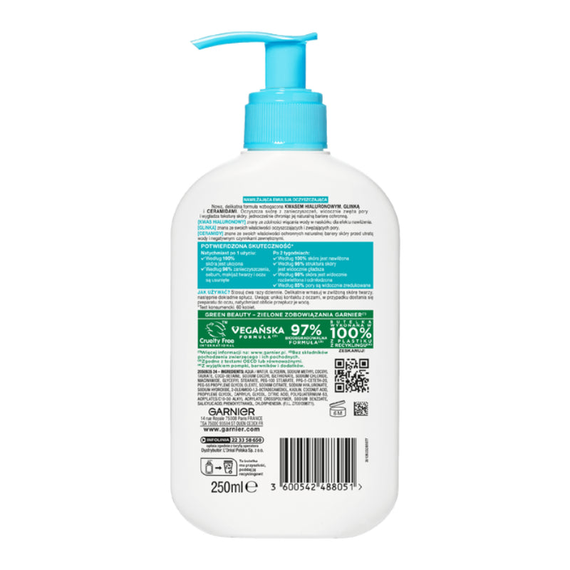 Garnier Pure Active Moisturizing Cleansing Emulsion for Face 250ml Gentle & Hydrating Face Cleanser