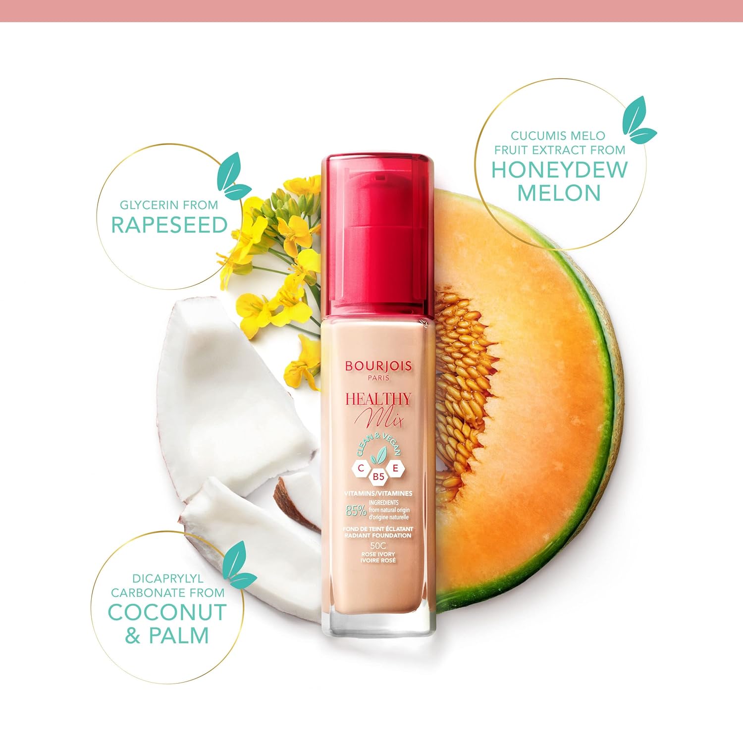 Bourjois Healthy Mix Clean & Vegan Foundation 53W Light Beige