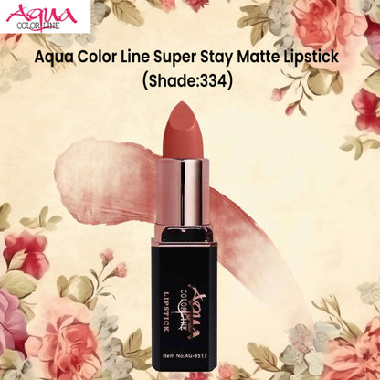Aqua Color Line Super Stay Matte Lipstick (Shade:334)
