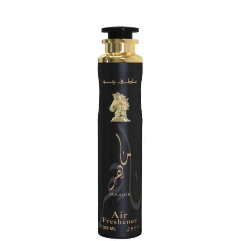 Lattafa Maahir Gold Air Freshener 300ml – Long Lasting Luxury Arabic Room Spray with Rich Oriental Fragrance