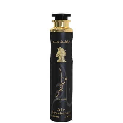 Lattafa Maahir Gold Air Freshener 300ml – Long Lasting Luxury Arabic Room Spray with Rich Oriental Fragrance