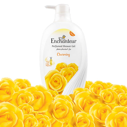 Enchanteur Charming Perfumed Shower Gel 550ml - Deep Cleansing Moisturizing Body Wash with Long Lasting Floral Fragrance for 