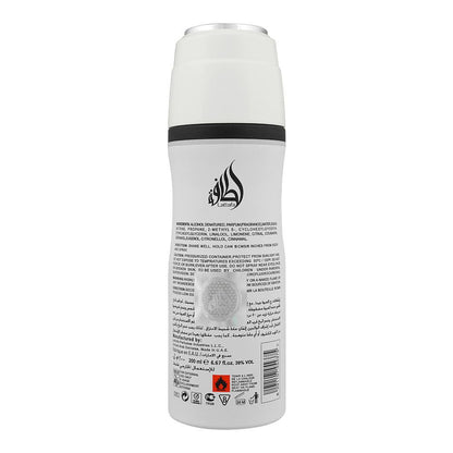 Lattafa Ana Abiyedh “I Am White” Deodorant Body Spray 200ml - Long Lasting Fresh Fragrance for Men & Women