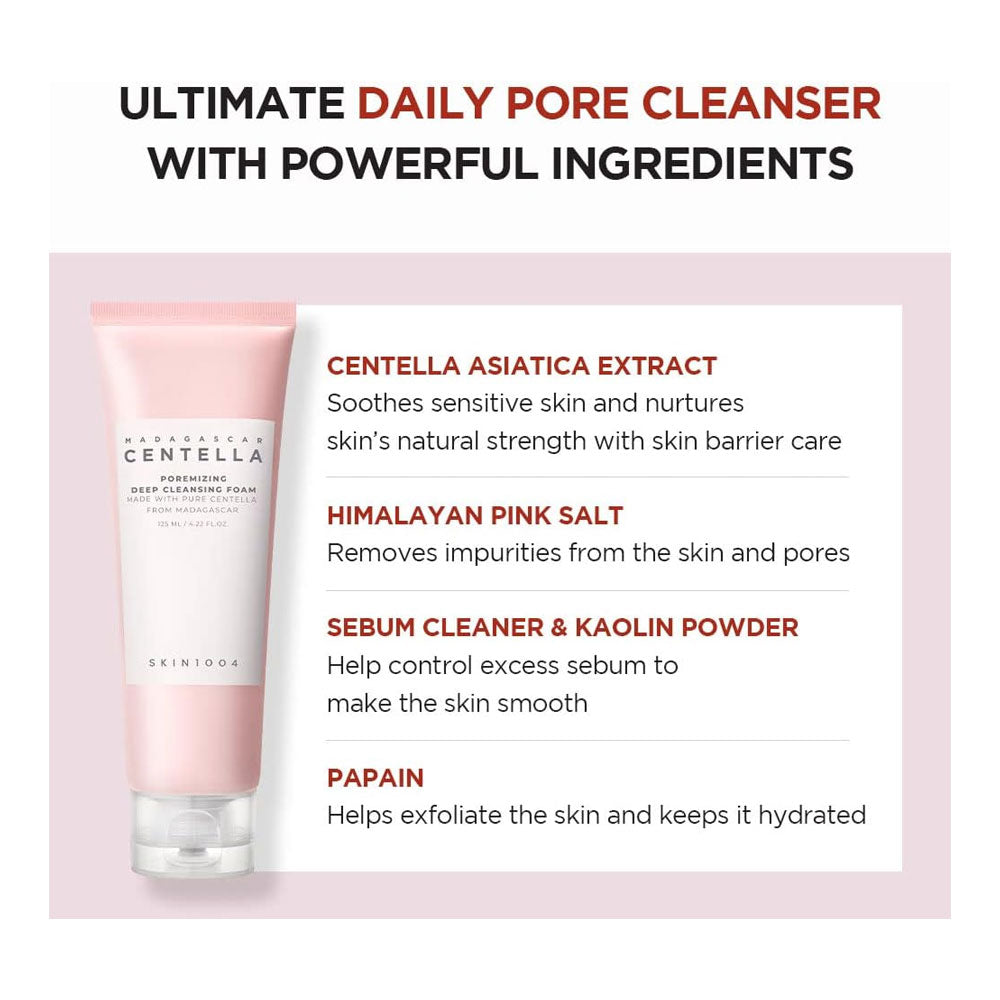 SKIN1004 Madagascar Centella Poremizing Deep Cleansing Foam 125 ml Deep Pore Cleansing & Oil Control (K Beauty)
