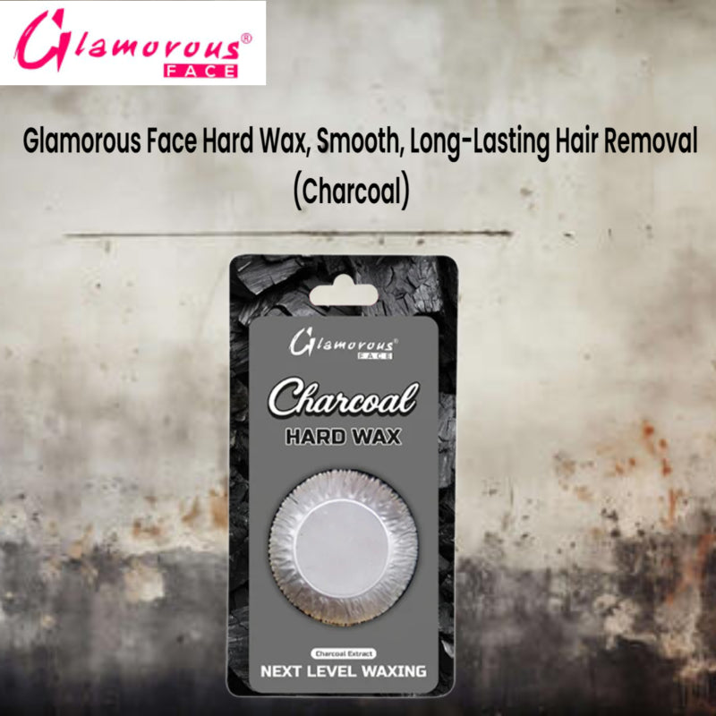 Glamorous Face Hard Wax, Smooth, Long-Lasting Hair Removal (Charcoal)