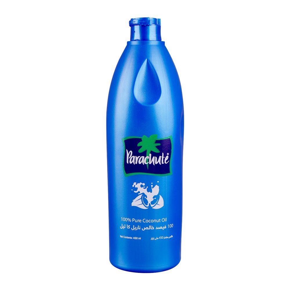 Parachute 100% Pure Coconut Oil 450ml – Natural Hair Oil for Deep Nourishment, Strong Healthy Hair Growth, Scalp Care & Smoot