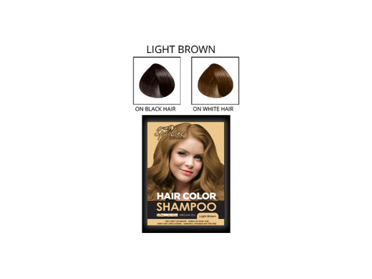 Spa Line Hair Color Shampoo 30Ml (Light Brown )