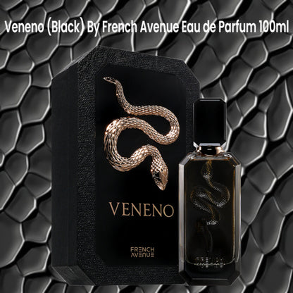 French Avenue Veneno Black Eau de Parfum 100ml - Long Lasting Original Bold Unisex Fragrance for Men & Women