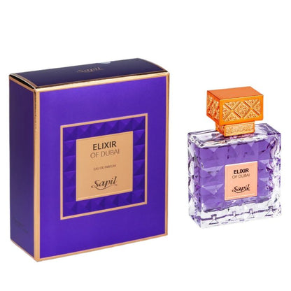 Sapil Elixir of Dubai Eau de Toilette for Men & Women 100ml - Long Lasting Oriental Woody Fragrance Perfume with Rich Amber N