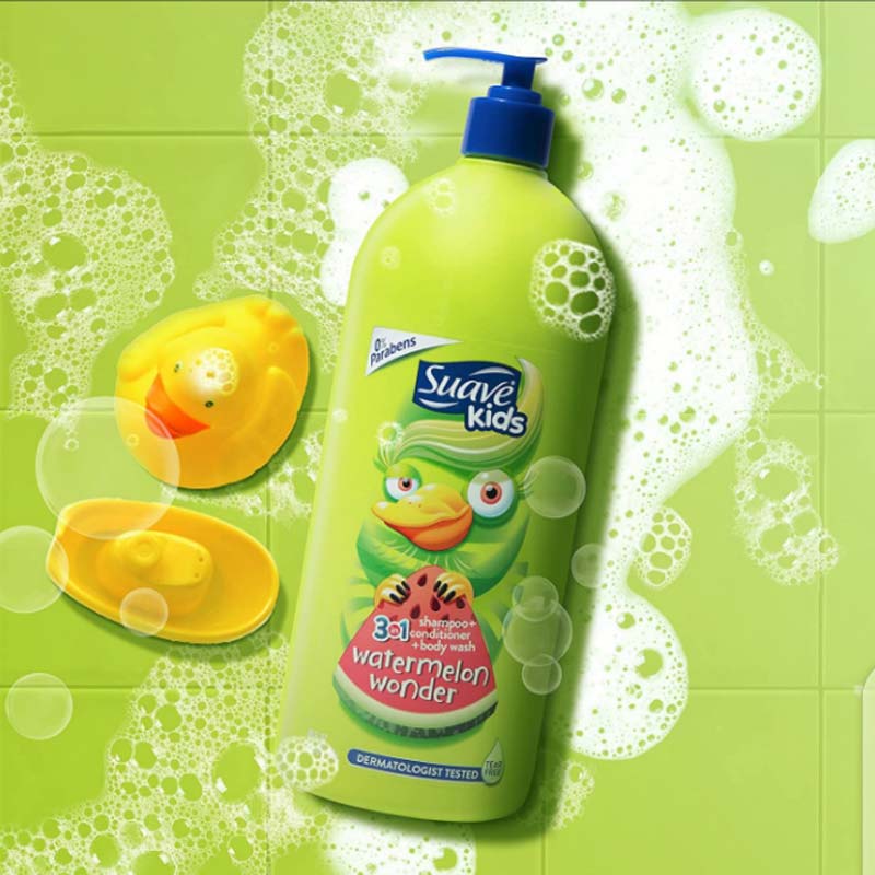Suave Kids 3 in 1 Watermelon Wonder Shampoo + Conditioner + Body Wash 532ml