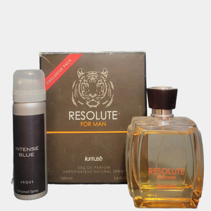 La Muse Resolute for Men Eau de Parfum 100ml + 50ml Deo Exclusive Pack (Bold & Refined Masculine Fragrance)