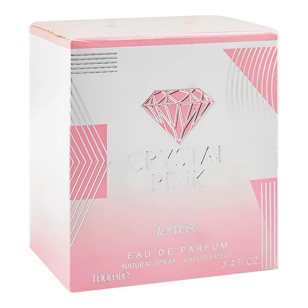 La Muse Crystal Pink Eau de Parfum 100ml - Long Lasting Original Floral & Fruity Feminine Fragrance for Women