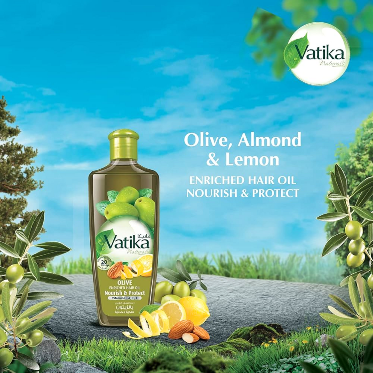 Vatika naturals Olive Enriched Hair Oil Nourish & Protect 200ml