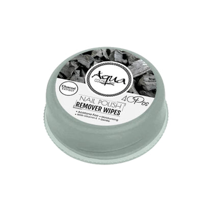 Aqua Color Line Nail polish Remover Pad 40 Pieces (CHARCOAL)