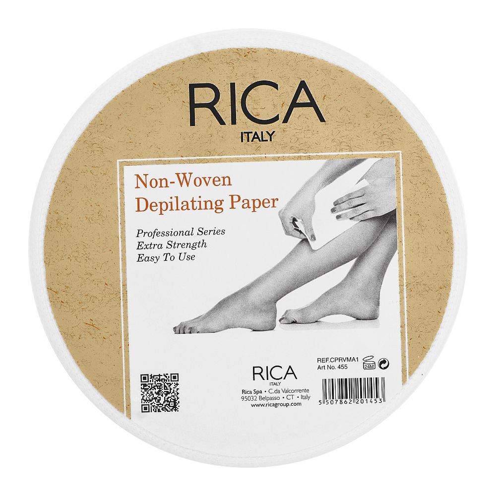 RICA Non-Woven Depilating Wax Round Paper Roll, 455 100 Meter