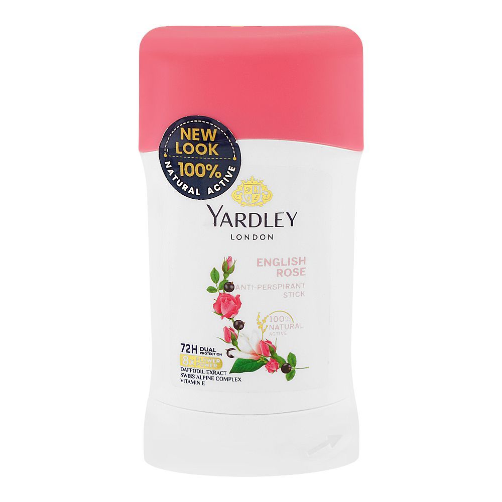 Yardley London English Blossom Anti-Perspirant Deodorant Stick 40g – Long Lasting Floral Fragrance with 72H Odor Protection, 