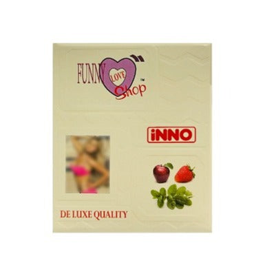 INNO Aroma Pack of 3 Condoms Dotted & Lubricated strawberry apple mint"