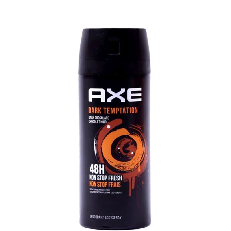 Axe Dark Temptation Chocolate 48H Non-Stop Fresh Deodorant Body Spray 150ml Long-Lasting Fragrance & Odor Protection