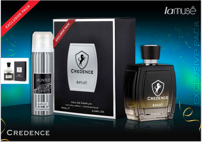 La Muse Credence Eau de Parfum 100ml + 50ml Deodorant Exclusive Pack (Sophisticated & Long-Lasting Fragrance Set)