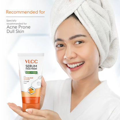 VLCC Acne Defense Serum Face Wash with Salicylic Acid & Orange Peel 150ml