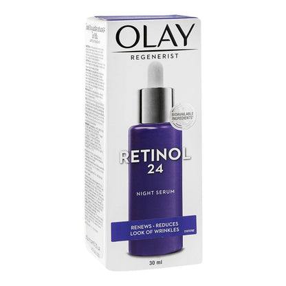 Olay Retinol 24 Night Serum 30ml – Renews Skin & Reduces the Look of Wrinkles Overnight
