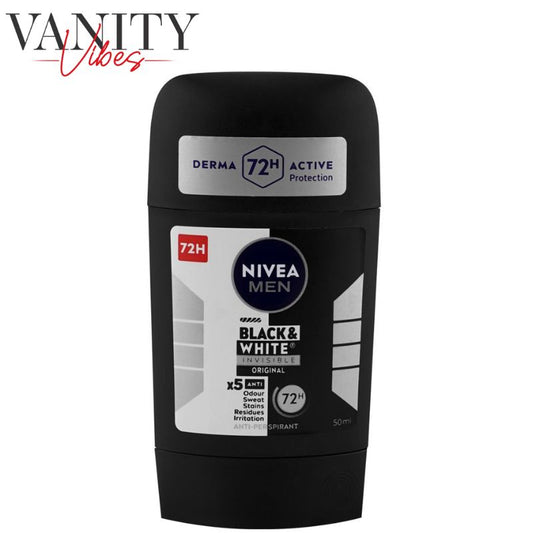 Nivea Men Black & White Invisible Original 72H Deodorant Stick Anti-Perspirant 50ml