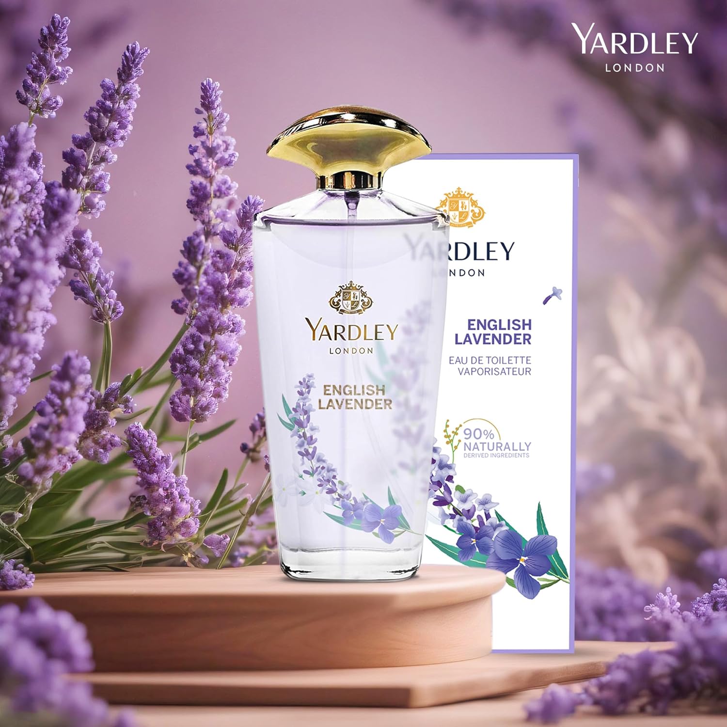 Yardley London English Lavender Eau De Toilette for Women 125ml – Classic Floral Lavender Fragrance Perfume with Soothing Fre