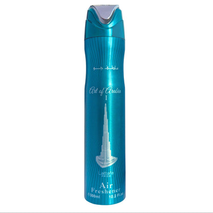 Lattafa Art Of Arabia I Air Freshener 300ml – Long Lasting Luxury Oriental Woody Fragrance Room Spray for Home & Office