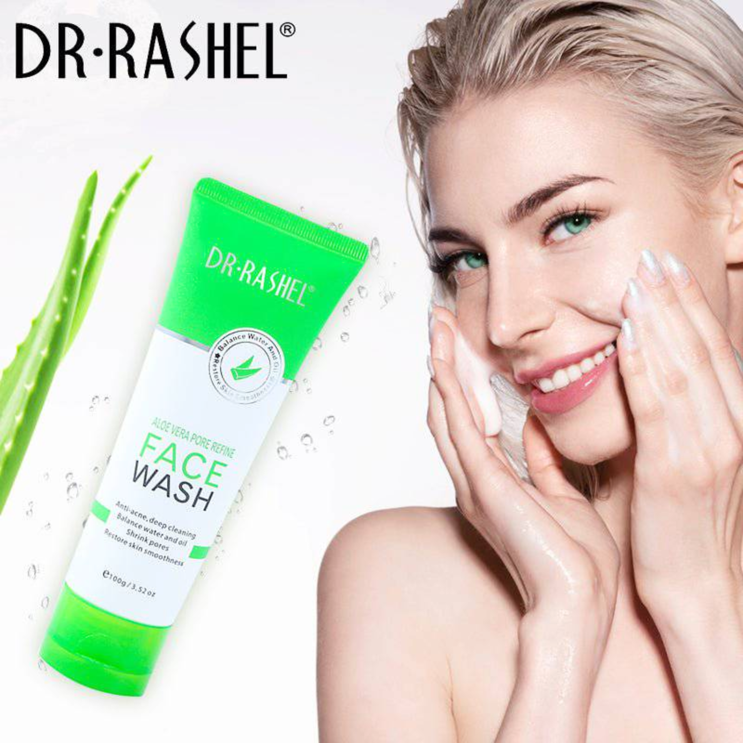 Dr. Rashel Aloe Vera Pore Refine Face Wash 100 g Gentle Cleansing & Pore Care