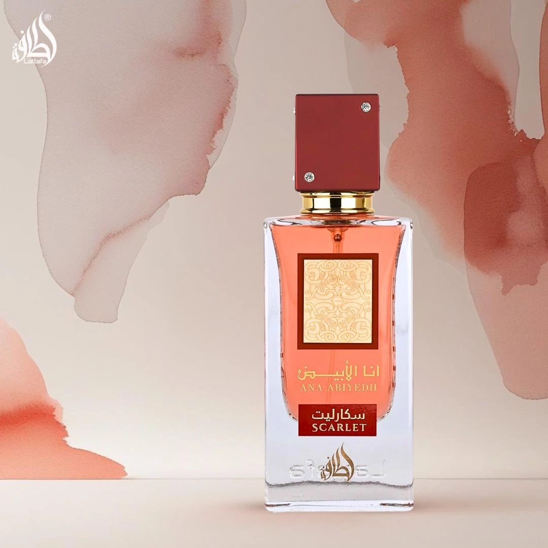 Lattafa Ana Abiyedh Scarlet Eau de Parfum 60ml - Long Lasting Elegant Floral Fragrance for Women