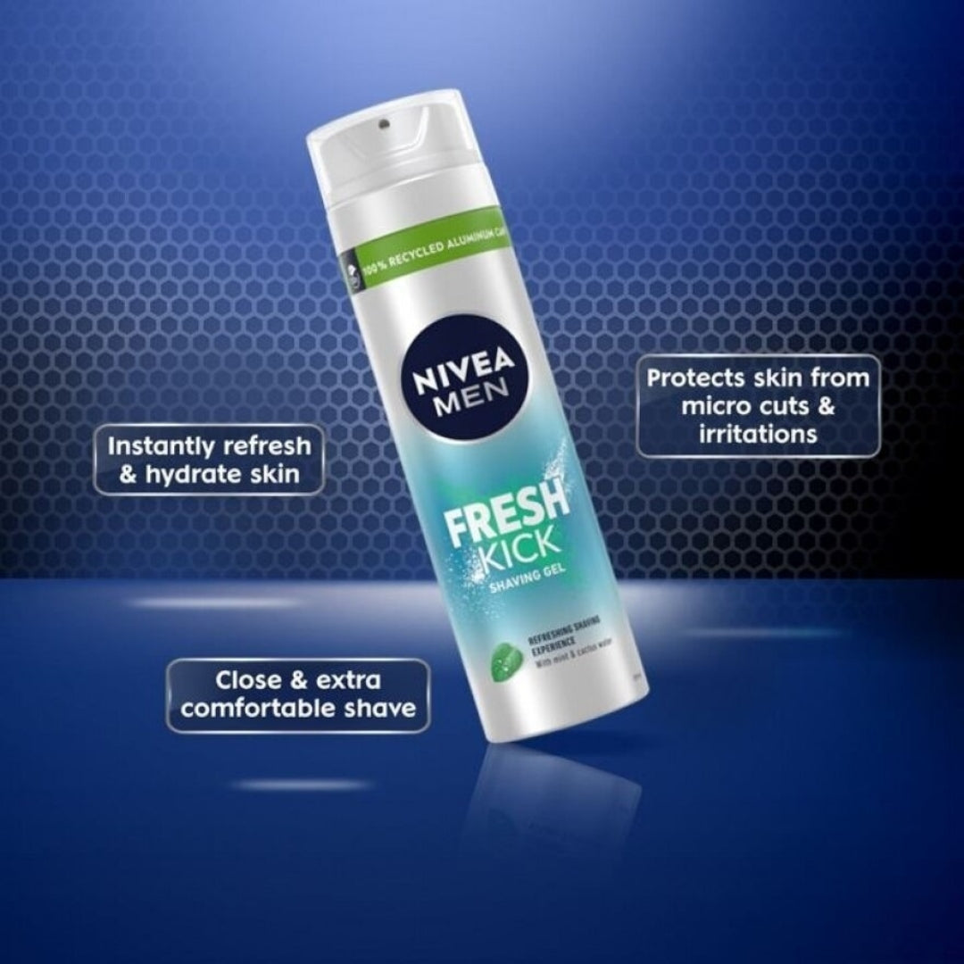 Nivea Men Fresh Kick Shaving Foam 200ml
