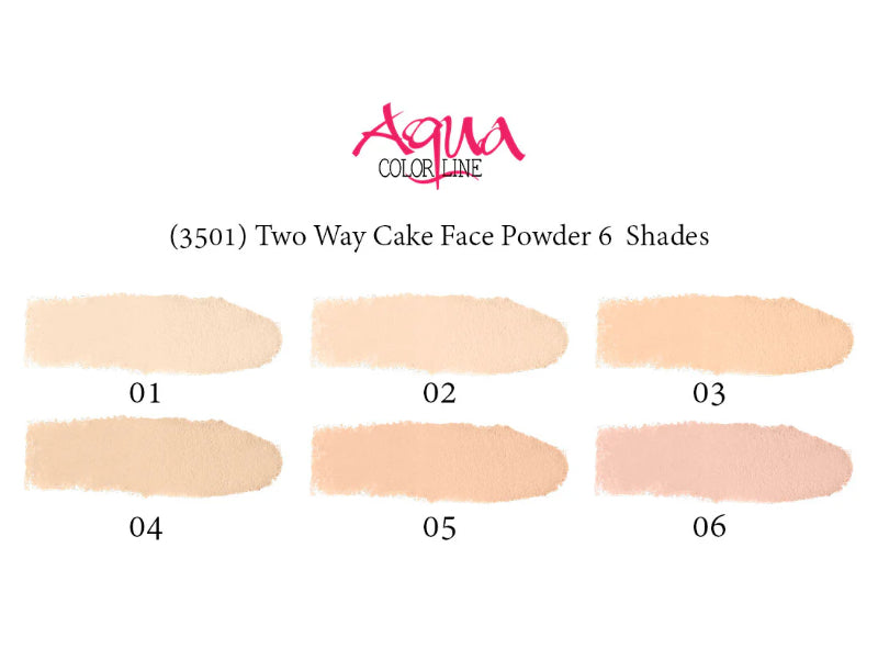 Aqua Color Line Two Way Cake Natural White Beauty Oil Control Spf 35 Powder Cake (Shade-06)