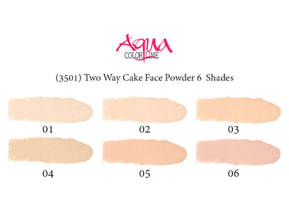 Aqua Color Line Two Way Cake Natural White Beauty Oil Control Spf 35 Powder Cake (Shade-06)