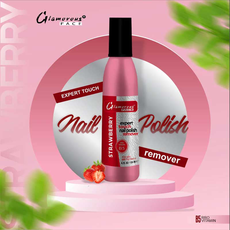 Glamorous Face Liquid Nail Remover Small 75ml (STRAWBERRY)