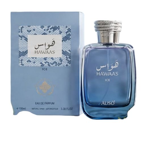 Auso Hawaas Ice Eau de Parfum 100ml - Long Lasting Fresh Aquatic Cool Fragrance Perfume for Men Crisp Masculine Daily Wear Sc