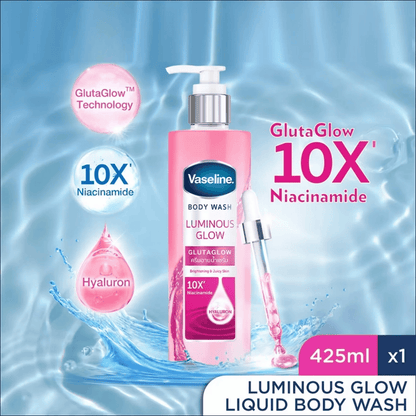 Vaseline Luminous Glow Glutaglow Body Wash 425ml Hydrating & Radiance-Boosting Skin Care