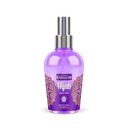 Eskulin Hijab Dazzling Purple Spray Mist Cologne 125ml – Long Lasting Sweet Floral Fragrance Body Mist for Women Fresh & Deod