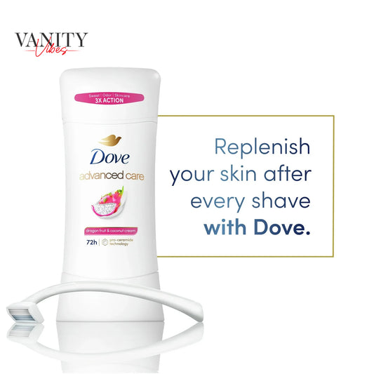 Dove Advanced Care Dragon Fruit & Coconut Cream Antiperspirant Stick Deodorants 2.6Oz-(74g)