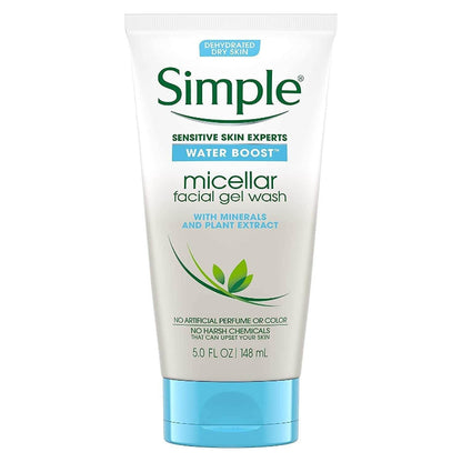 Simple Water Boost Micellar Facial Gel Wash 150 ml Hydrating Cleanse & Refreshing Care