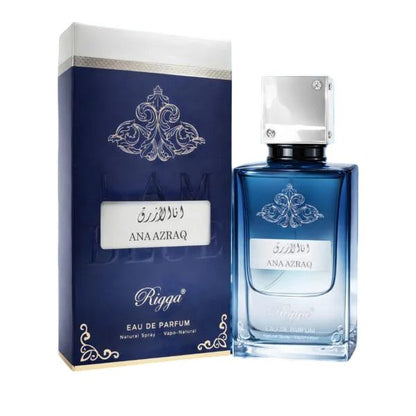 Rigga Ana Azraq “I Am Blue” Eau De Parfum 100ml – Long Lasting Fresh Aquatic Woody Fragrance Perfume for Men Strong Masculine