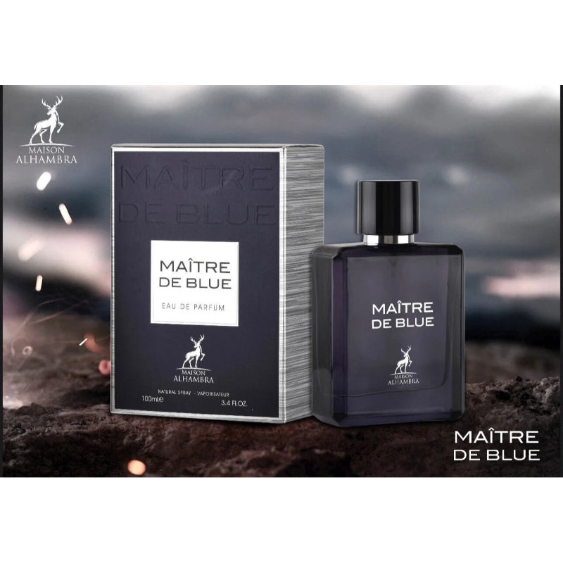 Maison Alhambra Maitre De Blue Eau de Parfum for Men 100ml Long-Lasting Fresh & Masculine Fragrance