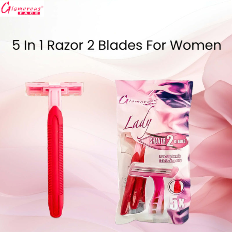 Glamorous Face 5 In 1 Razor 2 Blades For Women