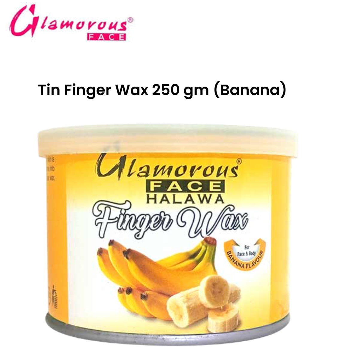 Glamorous Face Tin Finger Wax 250 gm (Banana)